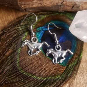 Horse earrings Running Free Wild Mustang Cowgirl Gift Cowboy Equestrian Jewelry